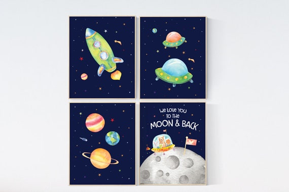 Nursery decor boys space, Space nursery decor, Space Boy Nursery Art Prints, Nursery decor boy space, space wall art nursery,