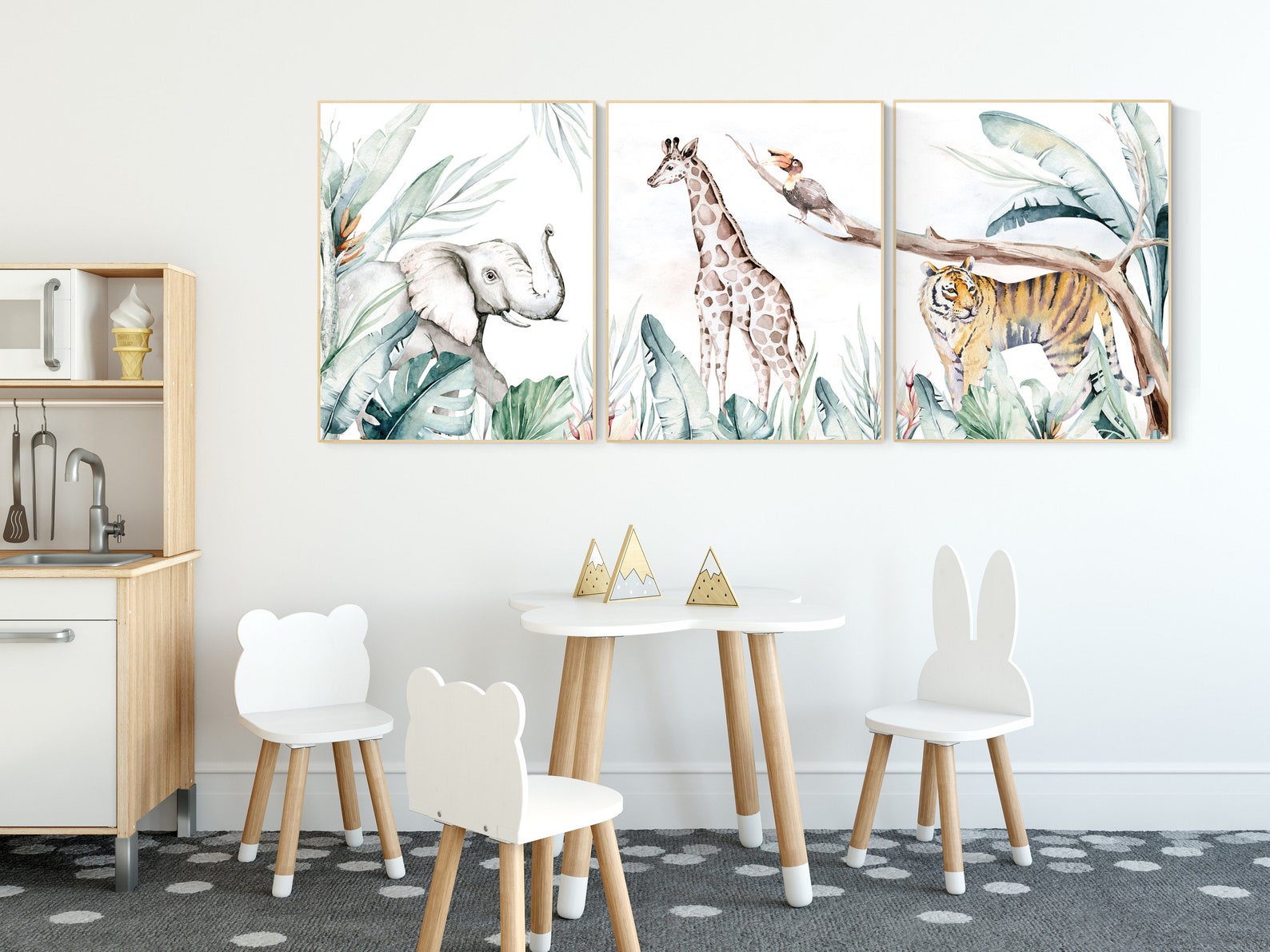 Nursery decor animals animal prints jungle animals gender | Etsy
