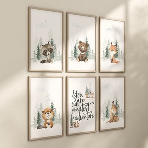 Woodland Animal Nursery Prints: Forest Friends Wall Art