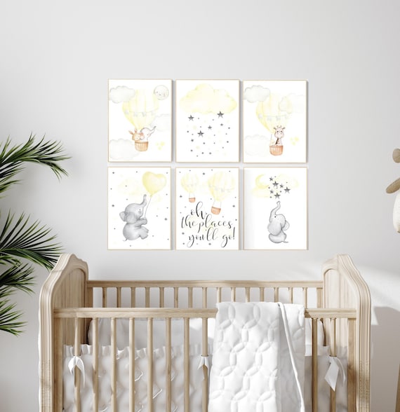 Nursery decor neutral, yellow gray nursery Nursery decor yellow, yellow nursery decor, gender neutral nursery decor, baby room decor
