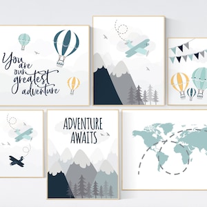 Decoração de berçário de aventura, decoração de berçário menino aventura, decoração de berçário menino avião, mapa-múndi berçário, aventura espera, oh os lugares