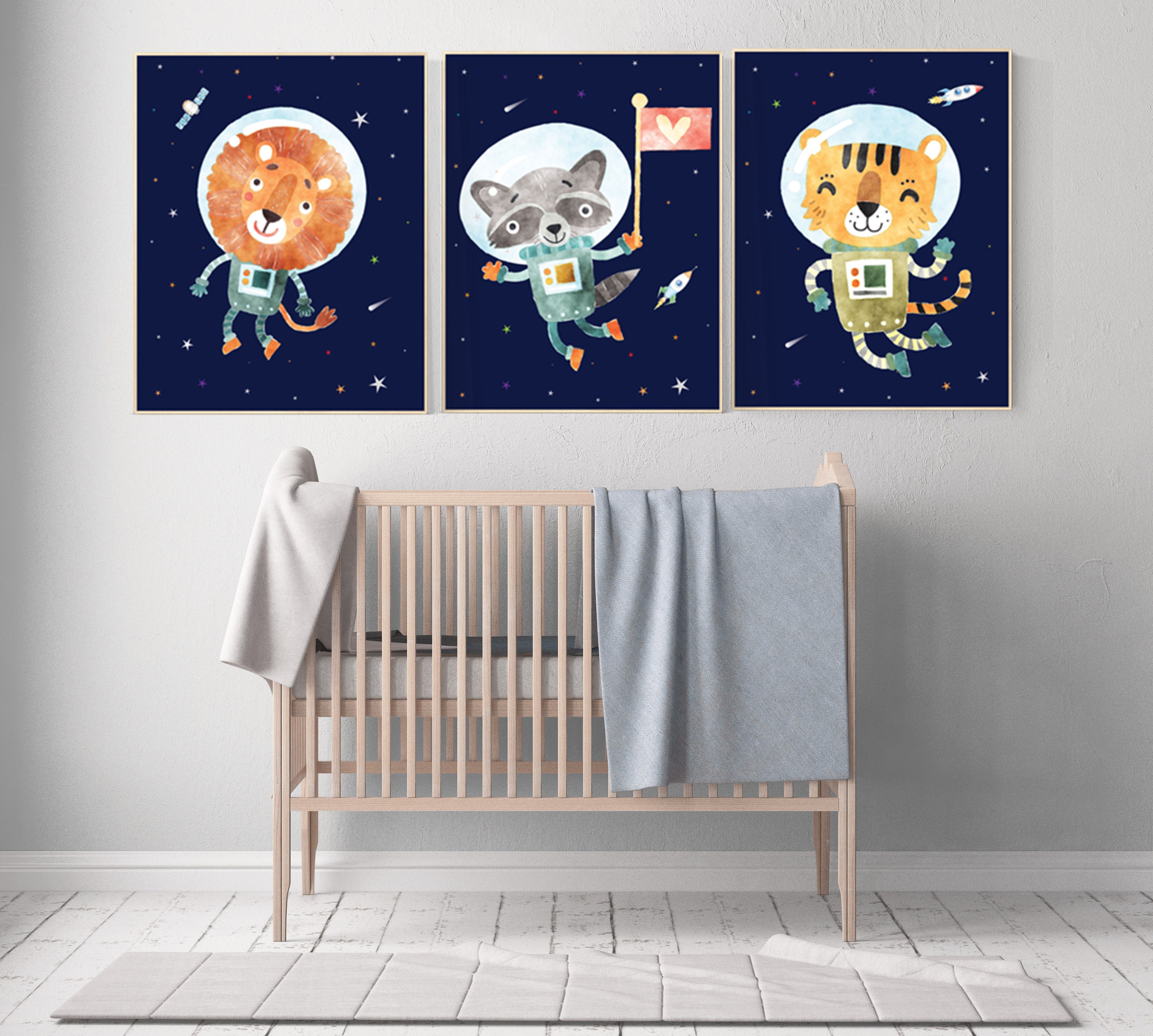 baby boy space themed nursery