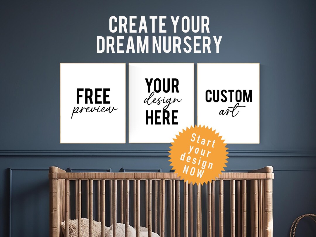 Custom Nursery Wall Art: Personalized Baby Room Decor - Etsy