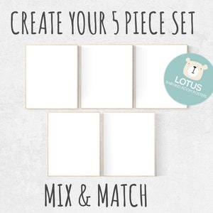 Choose Any 5 prints, Mix and match! Custom nursery decor, Custom nursery art, set of 5 prints, nursery decor girl, nursery decor boy, prints