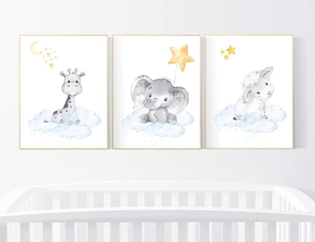 Nursery Prints Animals, Nursery Decor Animals, Gender Neutral Nursery