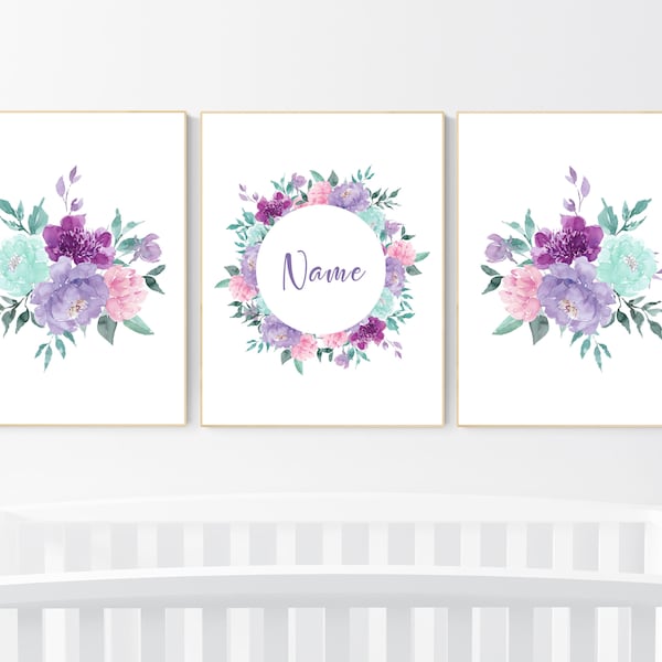 Purple Teal Decor - Etsy
