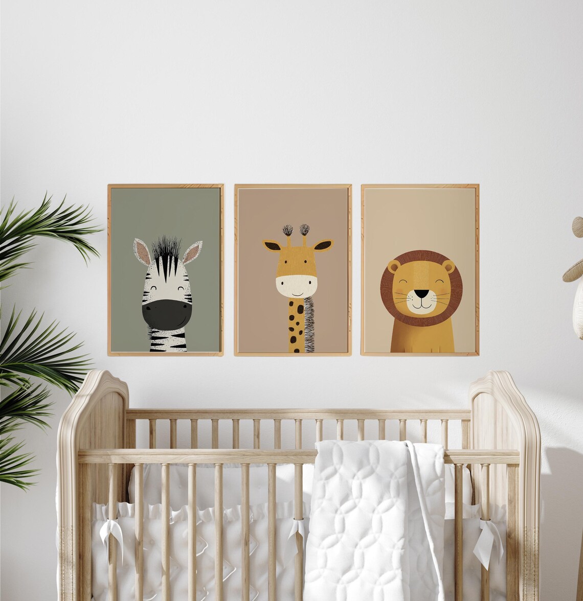 Safari Animal Nursery Prints, Boho Jungle Art, Set of 3 - Etsy