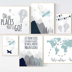Decoração de berçário de aventura, decoração de berçário menino aventura, decoração de berçário menino avião, mapa-múndi berçário, aventura espera, oh os lugares