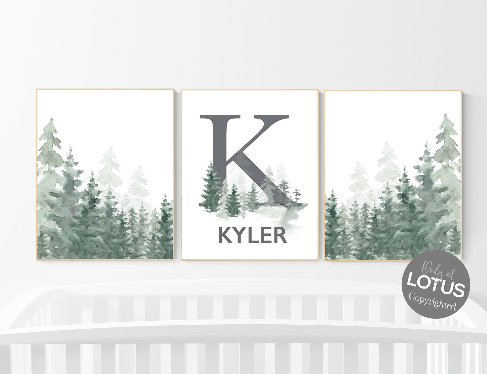 Nursery Decor Mountain Nursery Wall Art Tree Nursery Decor Etsy