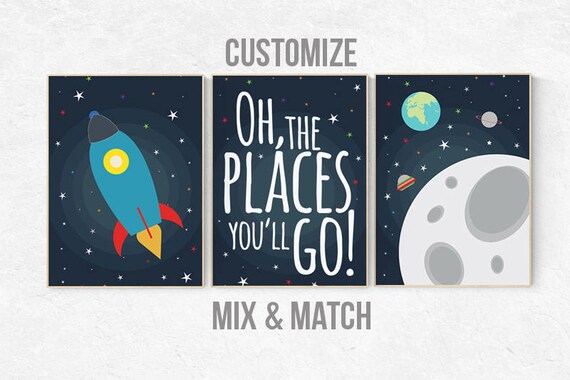 Nursery decor boy space, Space themed nursery, nursery decor, baby boy nursery, outer space, space print, nursery prints boy, astronaut