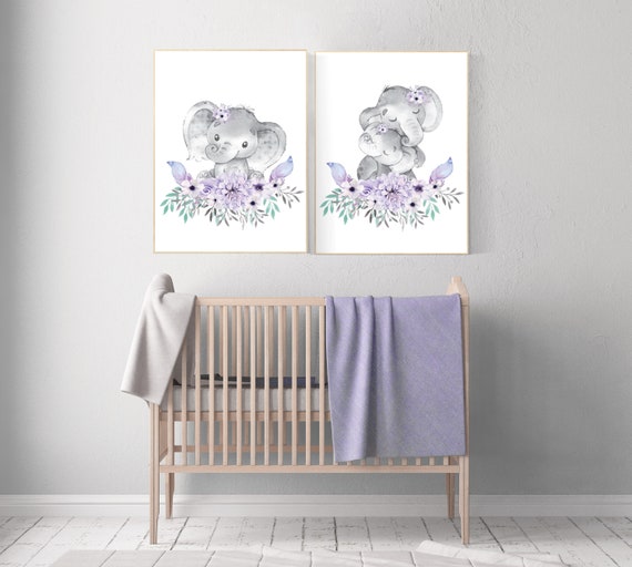 Nursery decor boho, nursery decor girl purple mint, nursery decor girl floral, lilac nursery decor lavender, lilac nursery, teal, flower