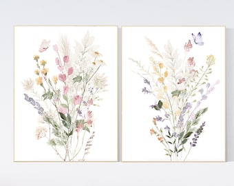 Wildflower Nursery Print: Vintage Floral Botanical Art