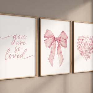 Impression d'art mural noeud, impression chambre de bébé noeud, art mural rose chambre d'enfant noeud, art chambre d'enfant noeud, décoration chambre d'enfant noeud, art mural impression noeud, vous êtes tellement aimé