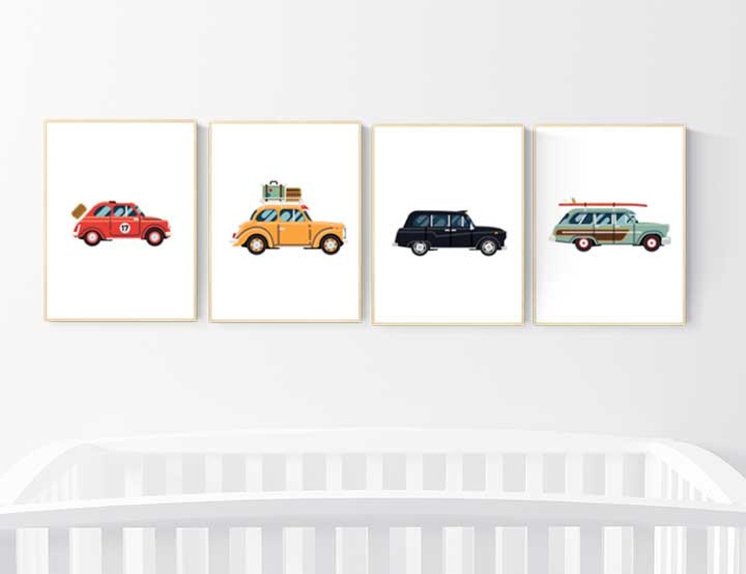 Nursery Decor Boy Cars Car Nursery Wall Art Boys Room Decor - Etsy