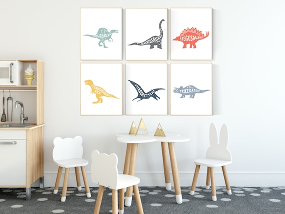 Dinosaur wall art decor, Nursery decor boy dinosaur, kids room decor dinosaur, dino nursery, dinosaur prints, boy nursery bedroom, children