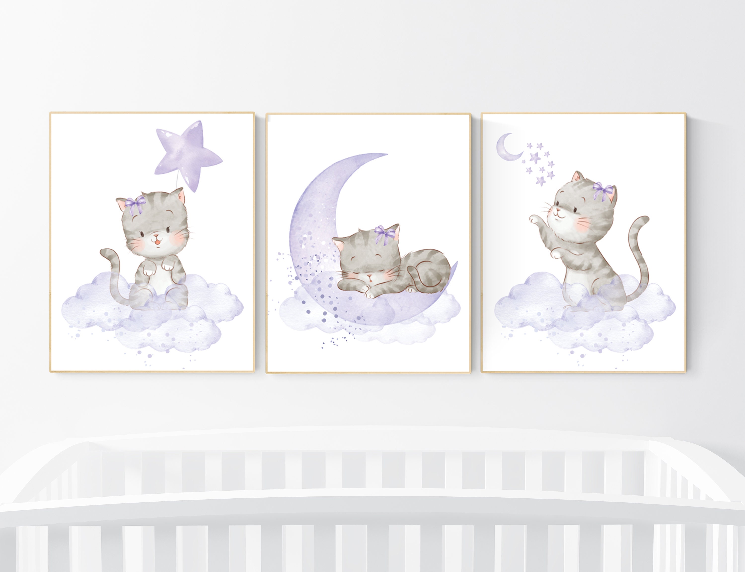 Nursery Decor Girl Purple Cat Nursery Nursery Decor Girl Lavender And 