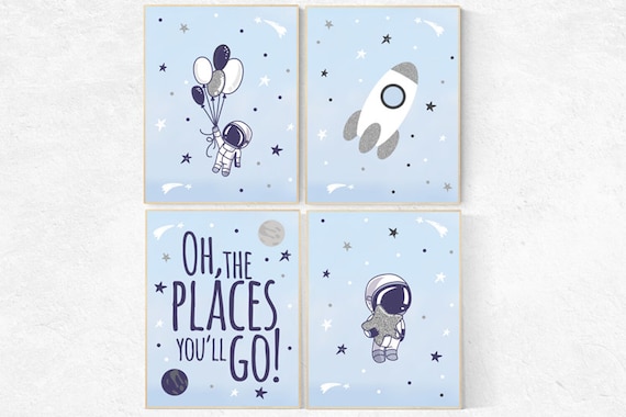 Space nursery decor, space nursery wall art, Nursery wall art space, nursery ideas boys, space print, astronaut print, space themed decor