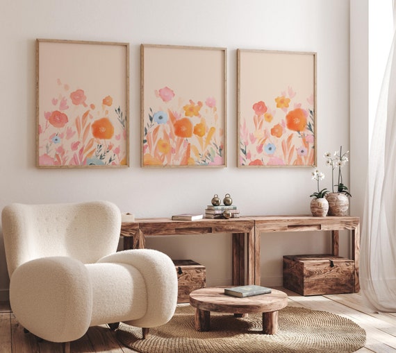 Boho Nursery wall art, Wildflower Nursery Decor, Floral Nursery, Girl Nursery Decor, vintage flower nursery, Botanical Print, home decor