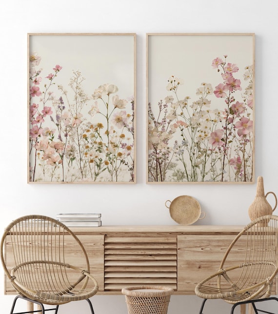 Wildflower Nursery Print: Boho Floral Wall Art