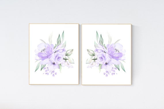 Nursery decor girl flower, Nursery decor girl purple, nursery decor girl flower, lavender, lilac nursery, nursery decor girl name, boho