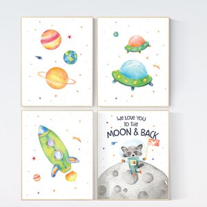 Arte murale per la cameretta dei bambini, decorazioni per la cameretta dei bambini con tema spaziale, stampe artistiche per la cameretta dei bambini con tema spaziale, decorazioni per la cameretta dei bambini con tema spaziale, arte murale per la cameretta dei bambini con tema spaziale,