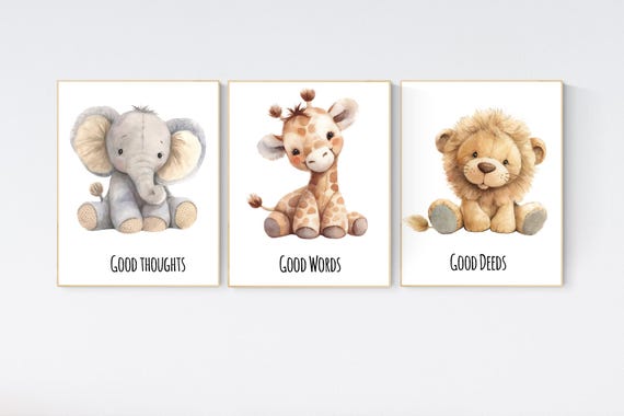 Animal prints, gender neutral nursery, Plush animals, Safari Animal Nursery Prints, safari animals, safari nursery, gender neutral nursery