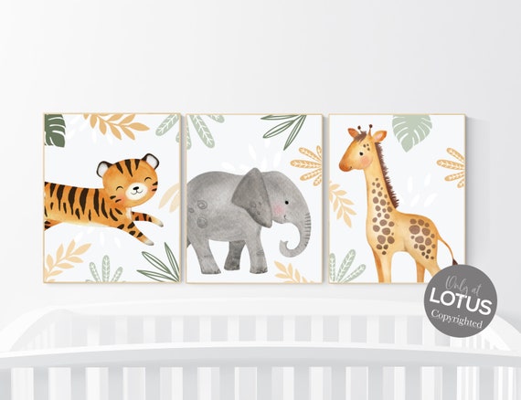 Safari animals print, nursery decor gender neutral, jungle animal prints, Boho Nursery Prints, Safari Nursery, animal decor for nursery