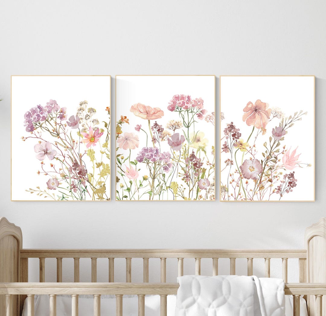 Wildflower Nursery Print: Watercolor Botanical Art - Etsy