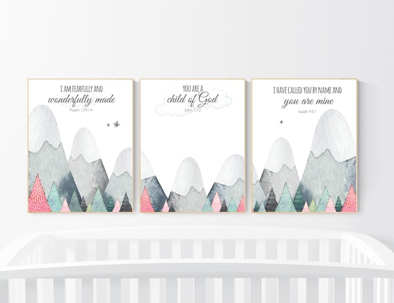 Nursery decor girl mountain, adventure nursery, adventure theme nursery, bible nursery, verse nursery, scripture print, christian print