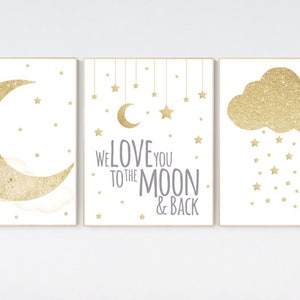 Nursery Wall Art Gold Gold Nursery Nursery Decor Neutral - Etsy