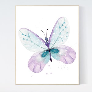 Nursery decor girl purple, nursery decor girl, butterfly nursery wall art, lavender nursery, lilac nursery, girls room decor purple
