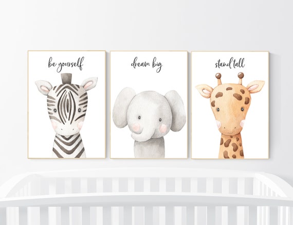 Nursery wall art animals, gender neutral nursery, Animals Nursery Prints, Woodland Nursery Decor, Safari Nursery Wall Art, animal prints