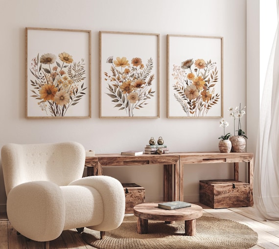 Boho Nursery wall art, Wildflower Nursery Decor, Floral Nursery, Girl Nursery Decor, vintage flower nursery, Botanical Print, home decor
