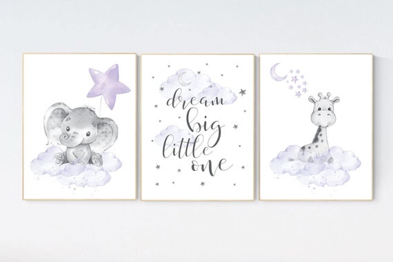 Nursery decor girl purple, lilac nursery, purple nursery, Nursery decor girl lavender, moon and stars, girl nursery, giraffe, baby registry