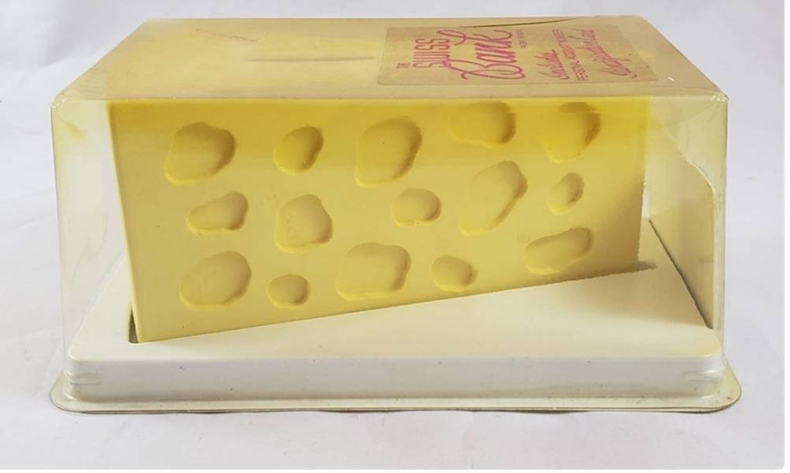 Vintage swiss cheese block bank. Swiss bank cheese bank Etsy