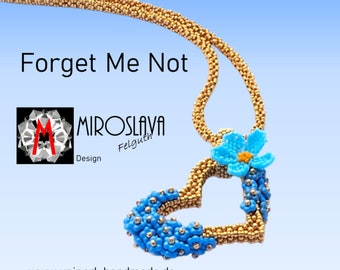 Forget Me Not - Necklace, Tutorial, PDF in ENGLISH (English language)