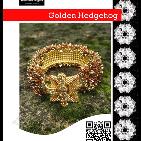 Golden Hedgehog/ Tutorial/ PDF/ Material list with colors numbers/ ENGLISH