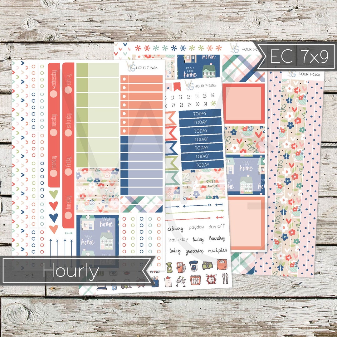 Planner Stickers Hourly Sticker Kit Weekly Sticker Kit Etsy