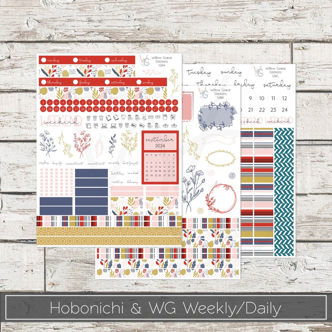 Hobonichi Planner Stickers Hobonichi Cousin Weekly/daily Sticker Kit HW ...
