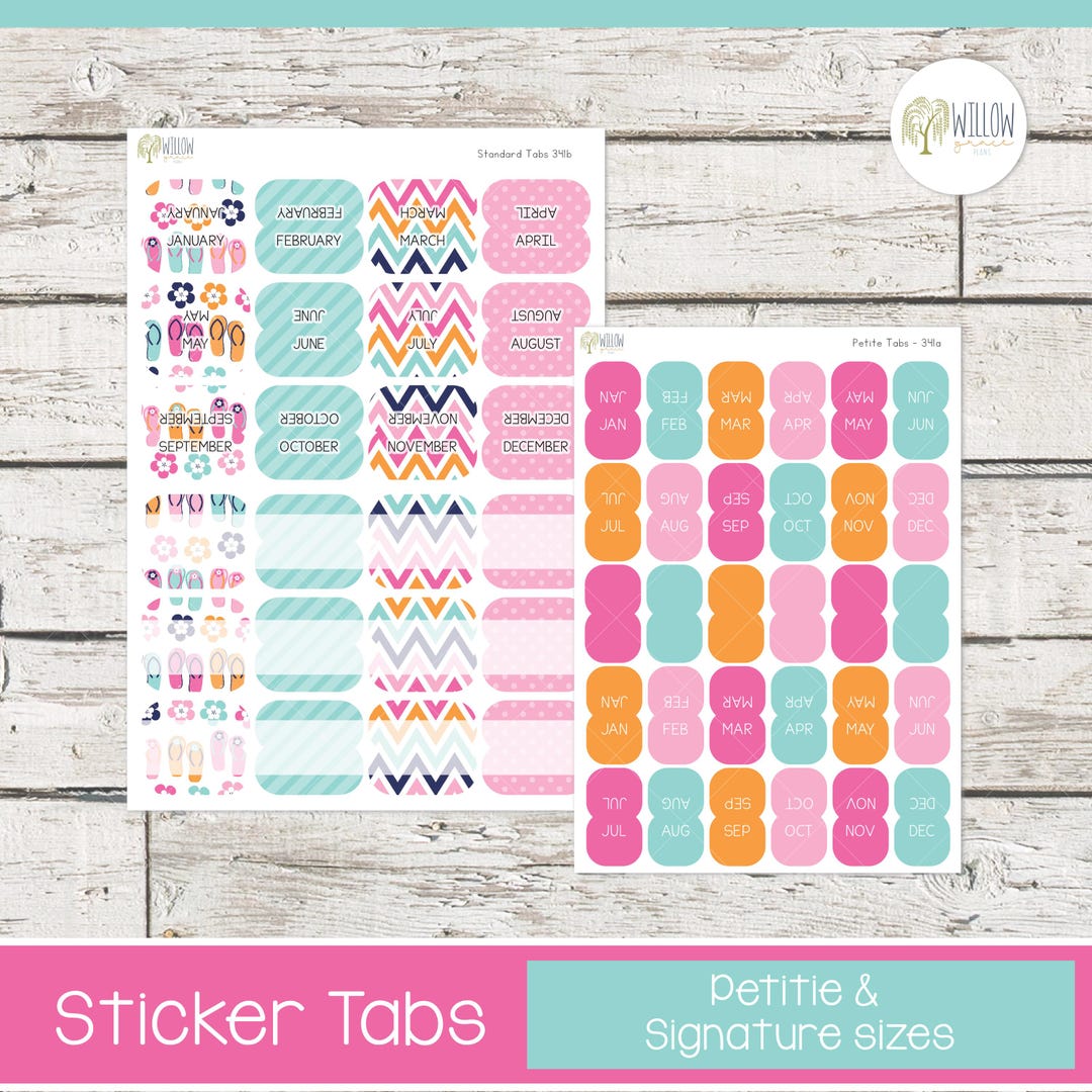 Planner Tabs • Tab Stickers • Planner Stickers • TB-341 - Etsy