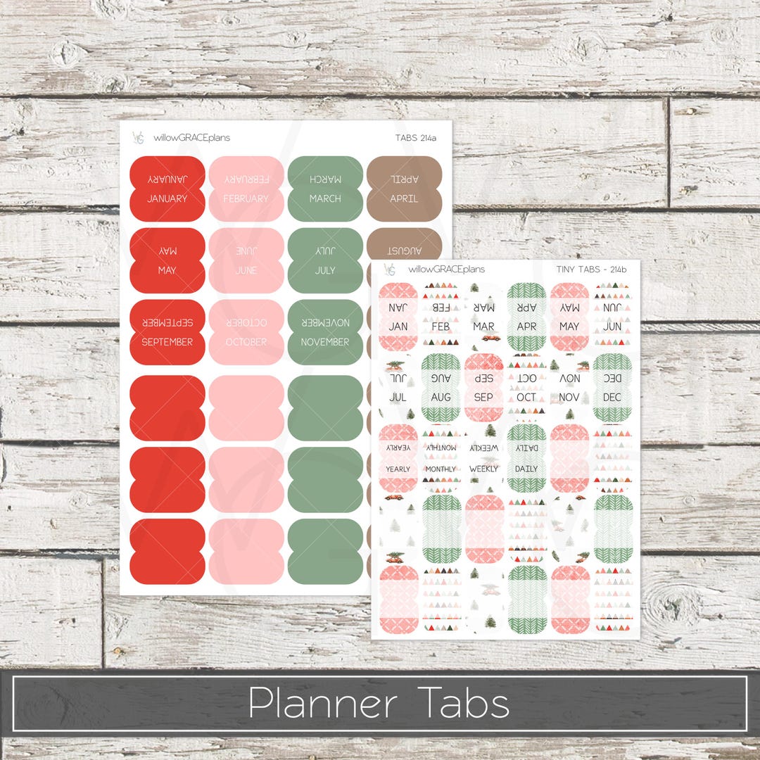 Planner Tabs Tab Stickers Planner Stickers TB-214 - Etsy