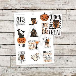 Planner Stickers | Quote Stickers | Halloween Word Stickers || Planner Stickers || Q28