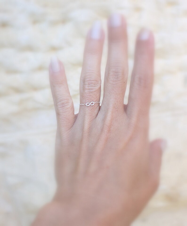 Best Friend Rings Rose Gold Ring Infinity Ring Jewelry Etsy