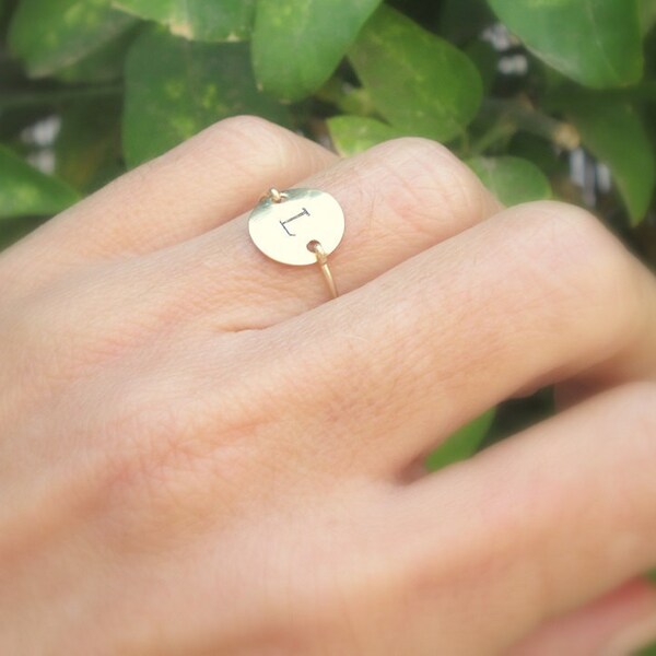 Initial Ring - Etsy