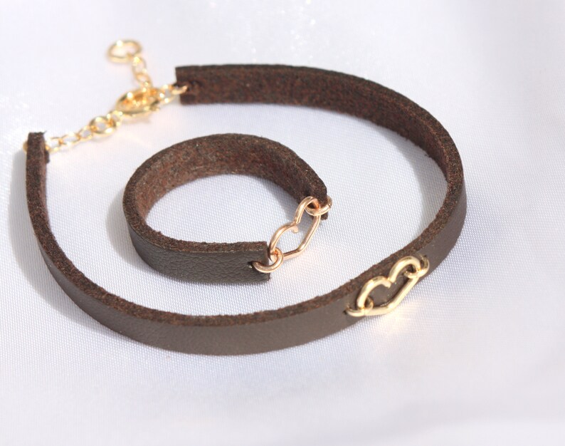 adjustable skinny leather bracelets for women leather jewelry thin leather gold heart bracelet