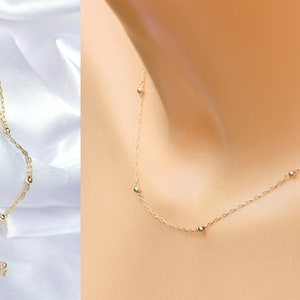Gold Necklace Dainty Thin Gold Chain 