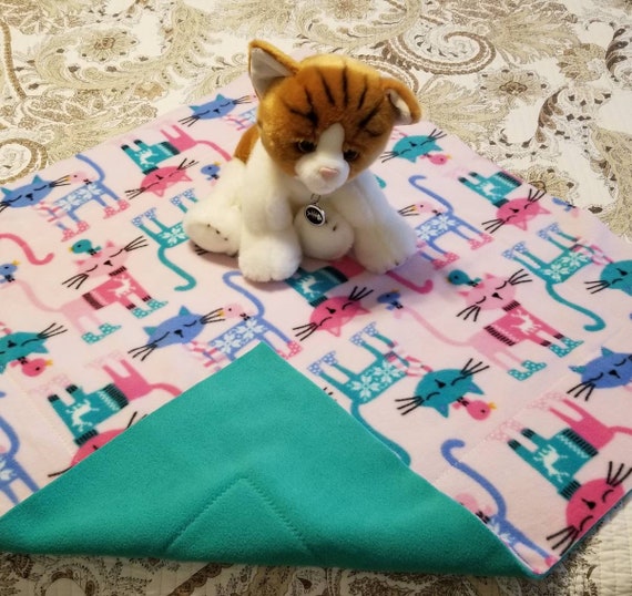 Fleece Cat Blanket Luxury Cat Blanket Cats in Sweaters Etsy