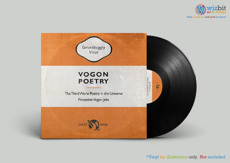 Vinyl Hitchhiker's Guide to the Galaxy Vogon Poetry Etsy