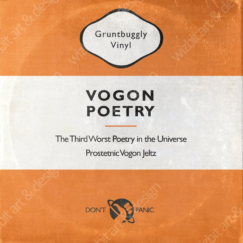 Vinyl Hitchhiker's Guide to the Galaxy Vogon Poetry Etsy