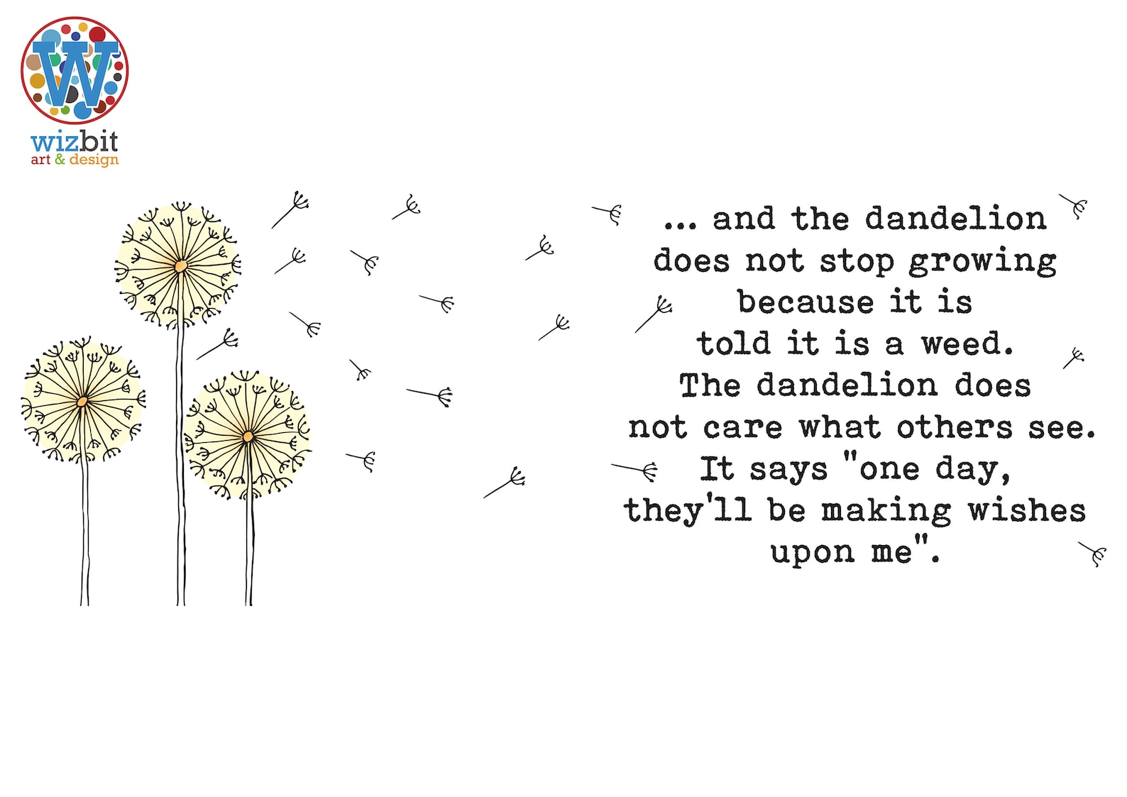Dandelion Quote / Dandelion Wishes / B. Atkinson Quote / Etsy